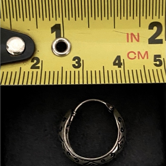 Sterling Hopi Hoop Earrings - Picture 6 of 6